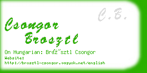 csongor brosztl business card